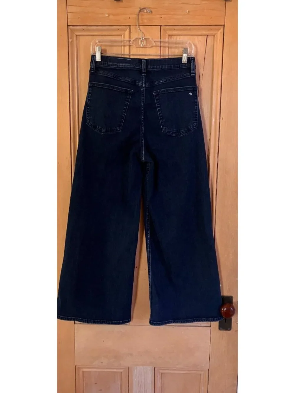 Rag & Bone Womens Serena High-Rise Crop Wide Leg Jeans Size 28 Blue Dark AN EXC - Picture 8 of 12